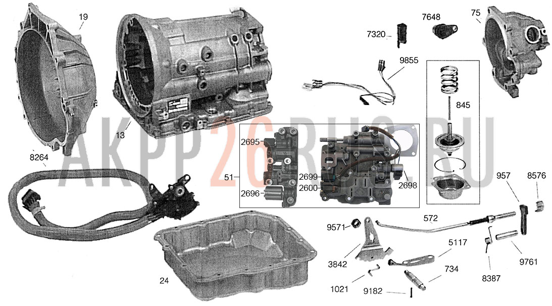 Схема акпп 5r55s