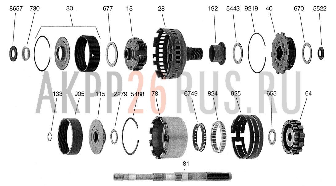 Схема акпп 5r55s