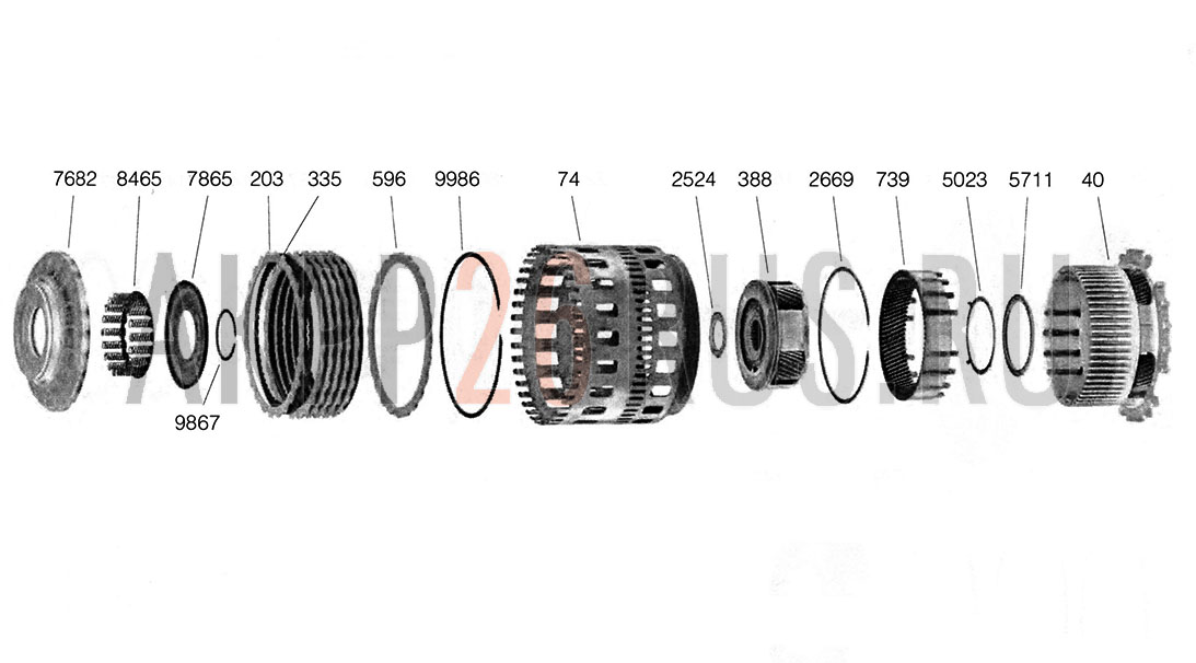 Схема акпп 5r55s