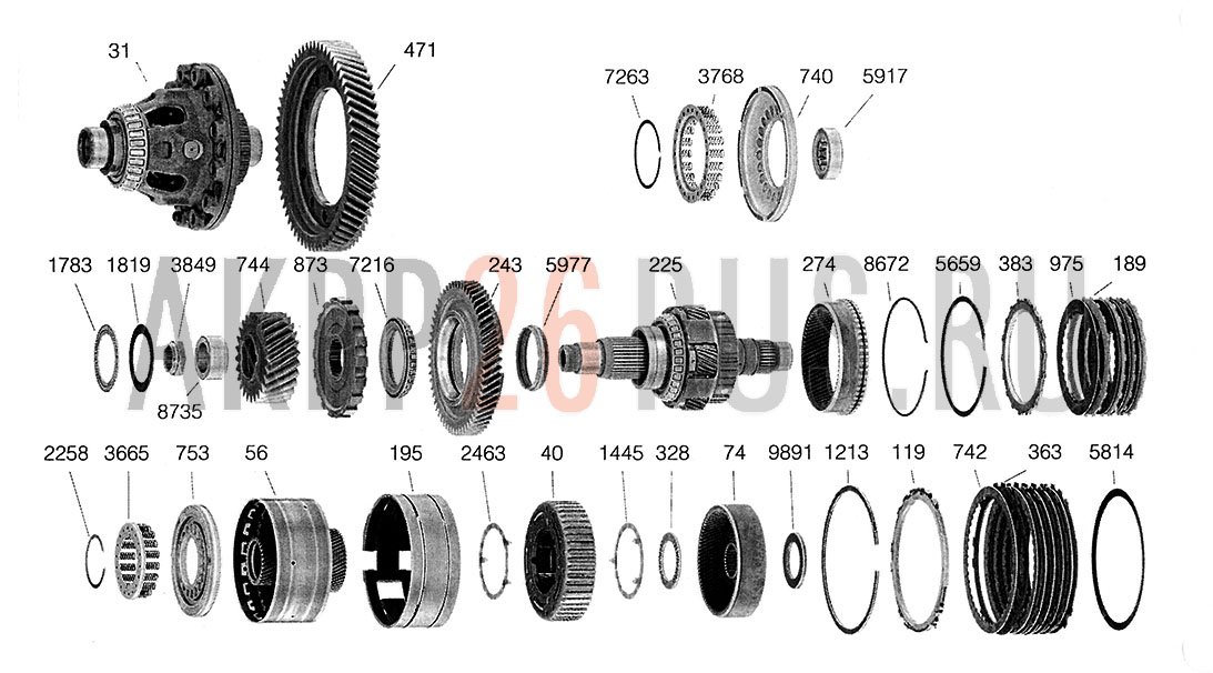 Схема акпп aisin 55 51