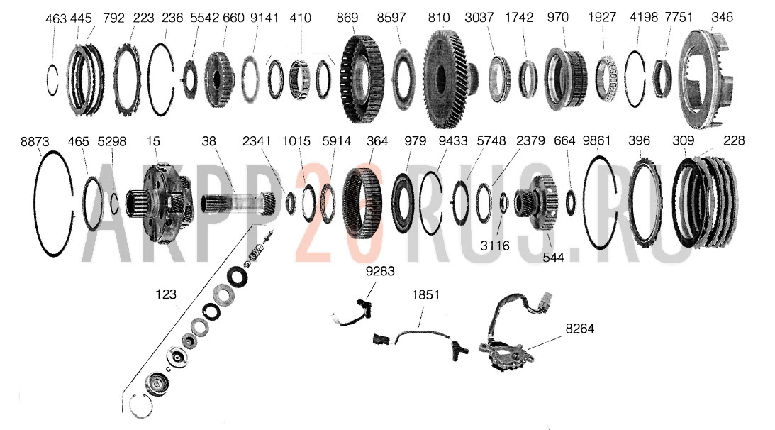 Схема акпп aisin 55 51