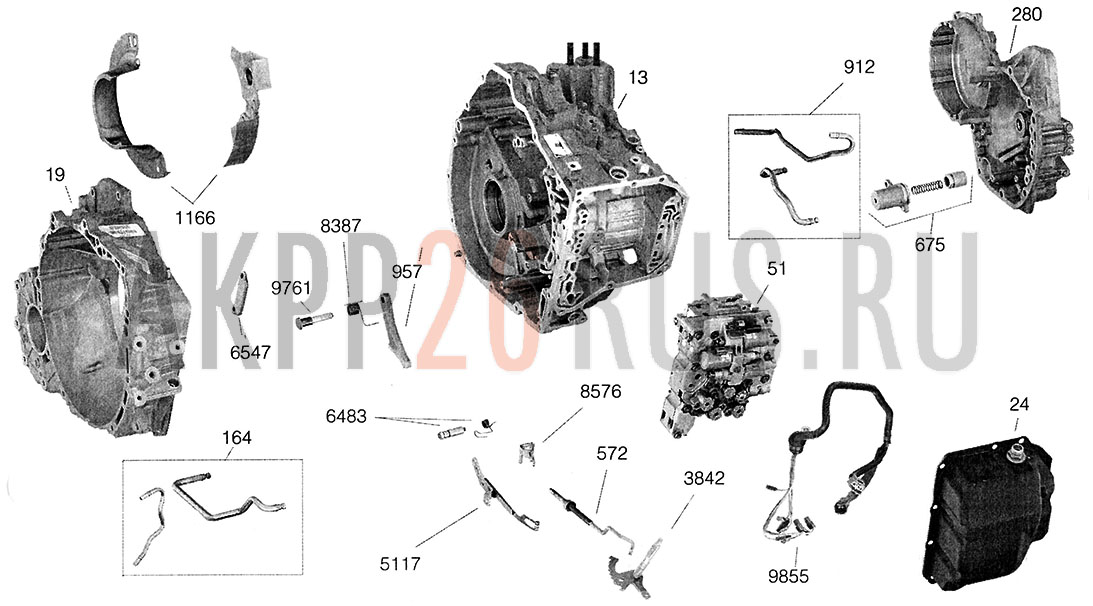 Схема акпп aisin 55 51