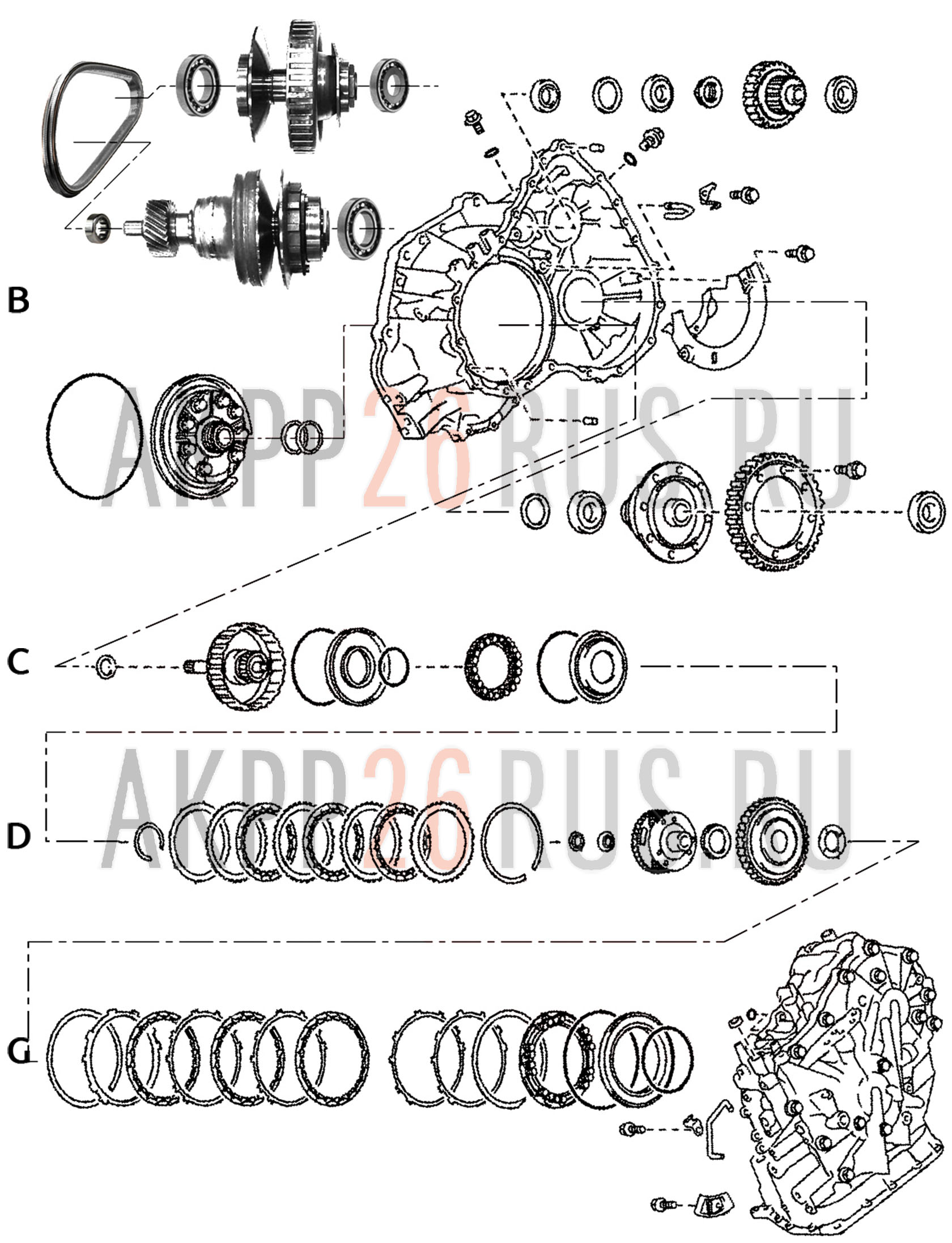 Схема для АКПП - K313 (CVT), K313