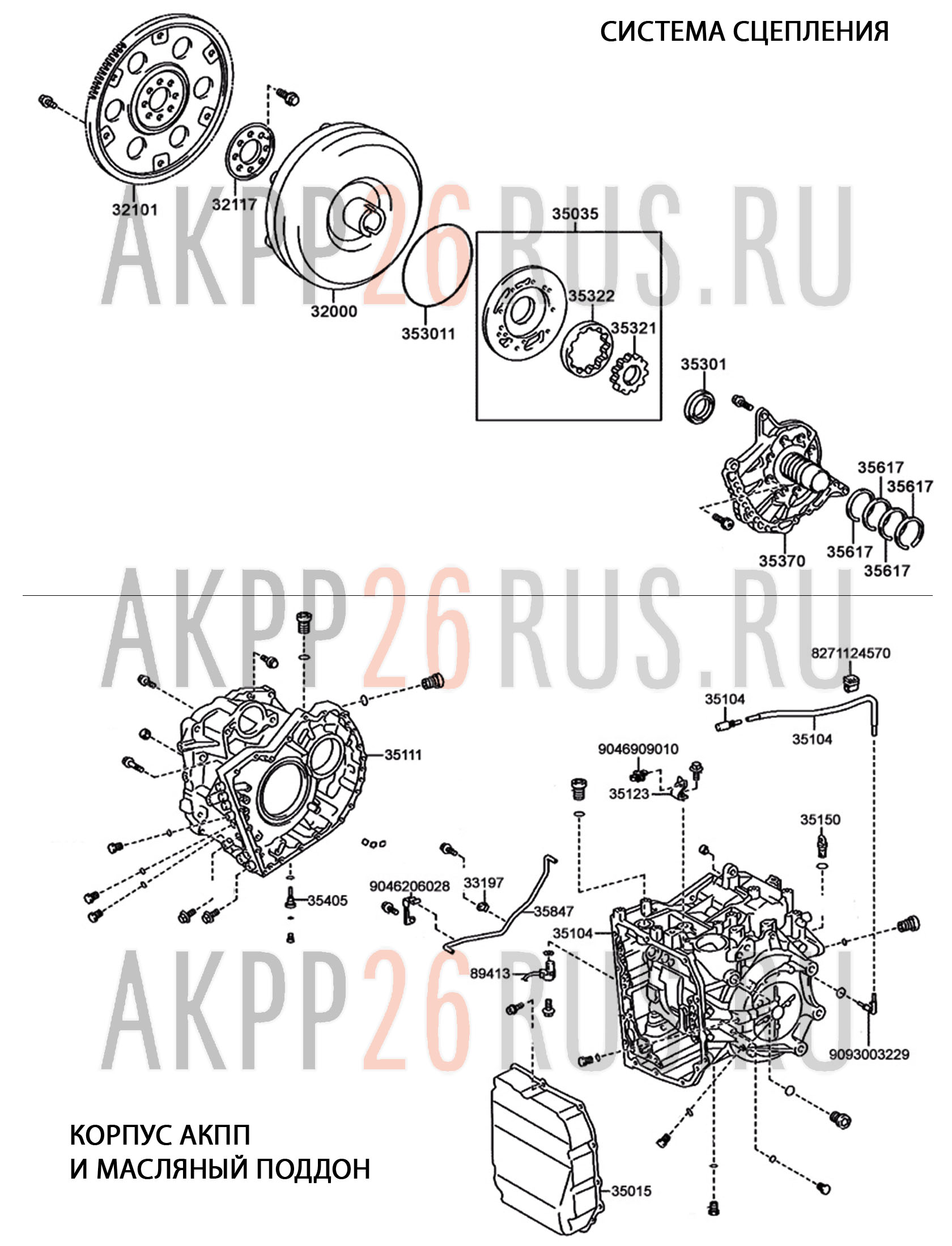 Схема для АКПП - AWF8F35, AF50-8, AWF8F45, GA8F22AW, TG-81SC, TG-81SD