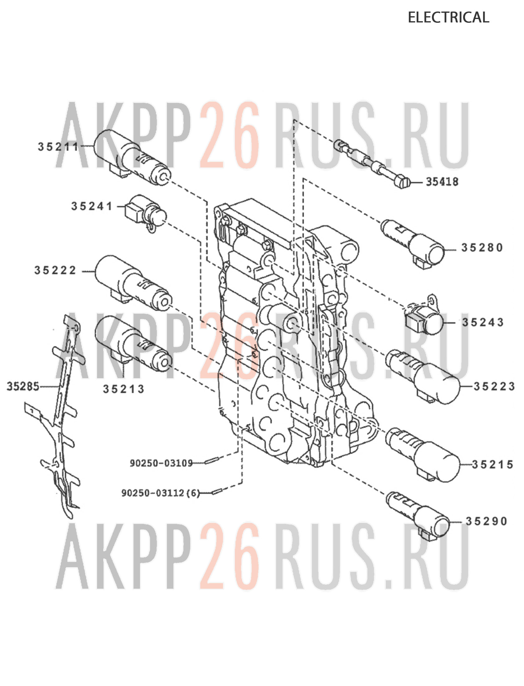 Схема для АКПП - AWF8F35, AF50-8, AWF8F45, GA8F22AW, TG-81SC, TG-81SD