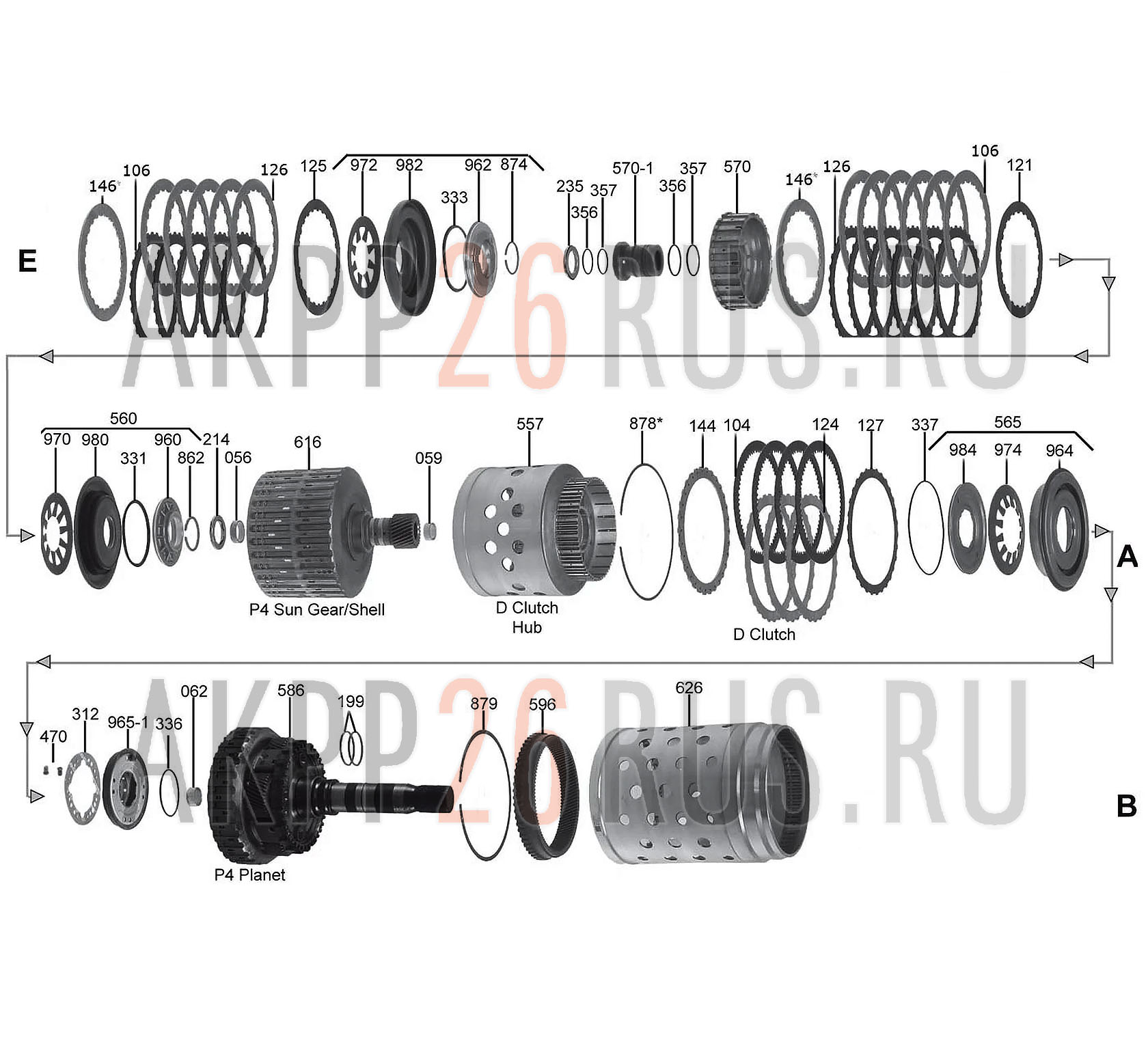 Схема для АКПП - ZF8HP50, ZF8HP50X