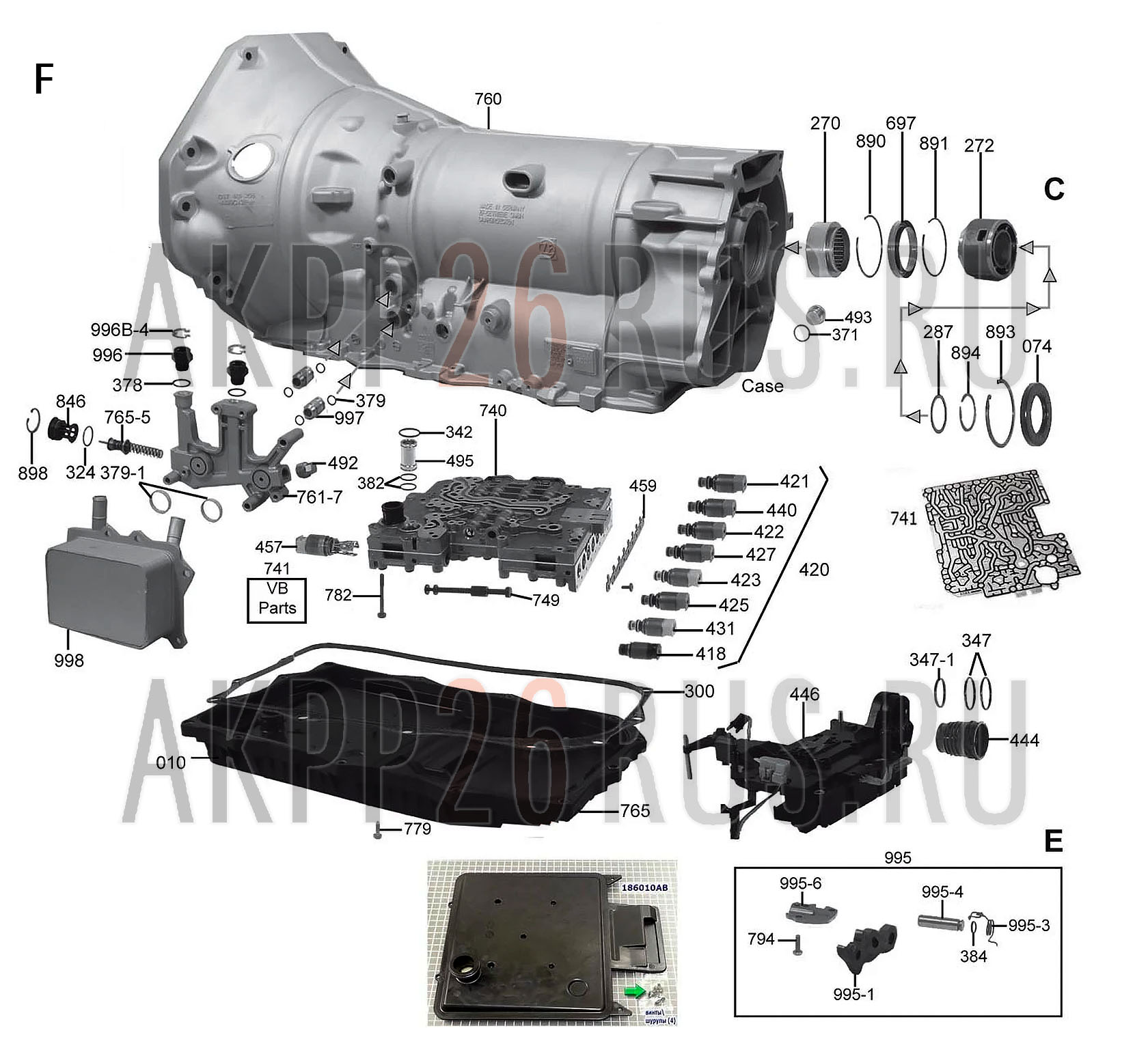 Схема для АКПП - ZF8HP50, ZF8HP50X