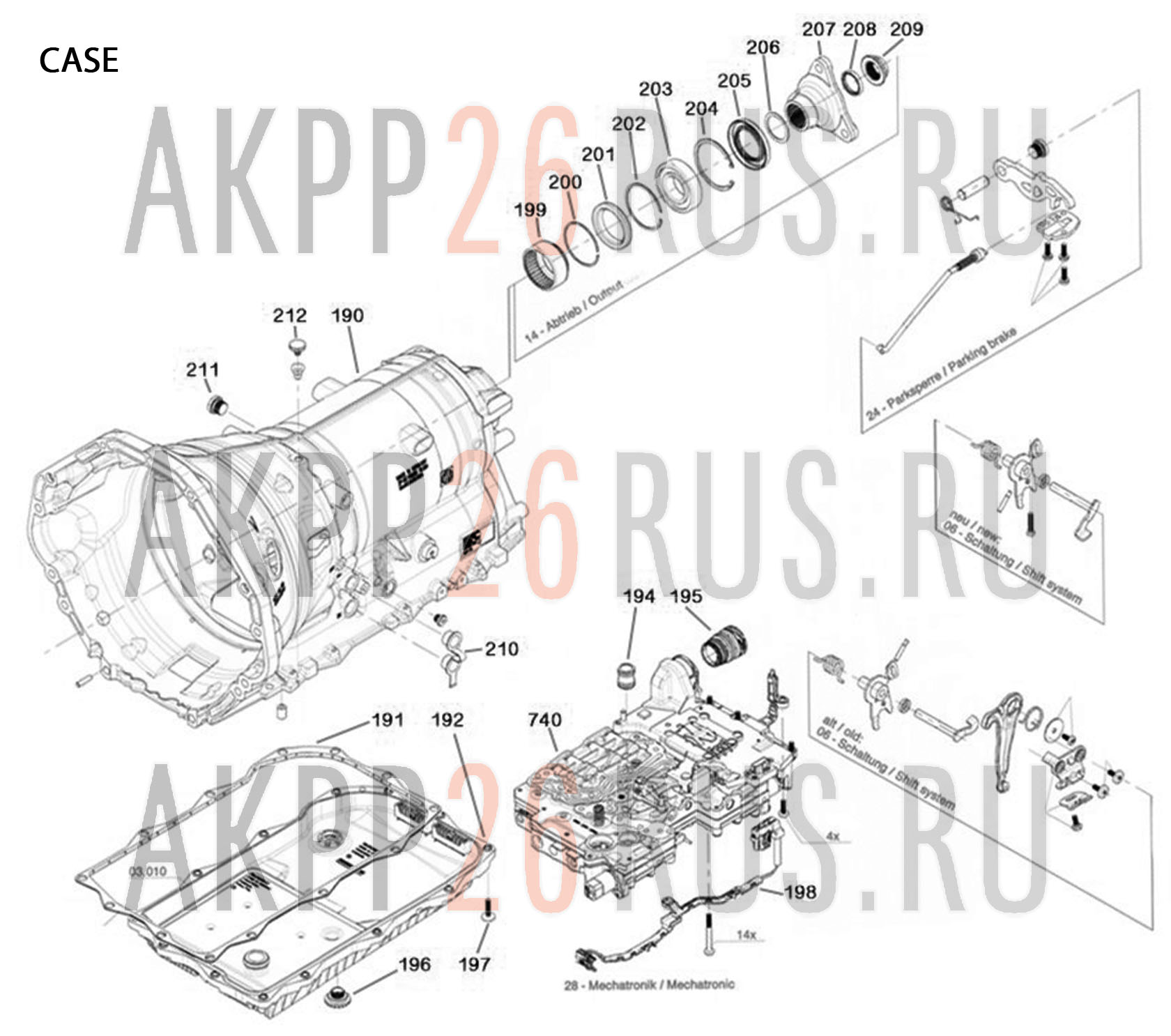 Схема для АКПП - ZF8HP90