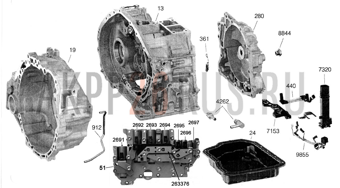 Акпп u760e схема гидроблока